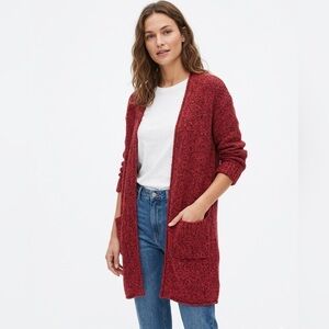 H&M Red Knit Cardigan Sweater